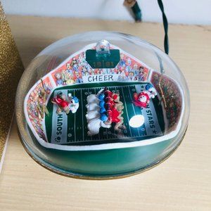 HALLMARK 1991 ARCTIC DOME FOOTBALL XMAS ORNAMENT